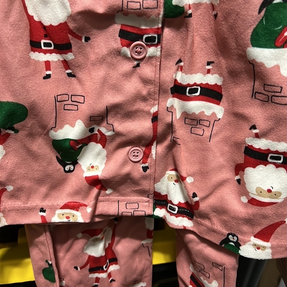 Carter's Just One You® Toddler Girls' Santa Coat Pajama Set - Pink - Picture 9 of 11